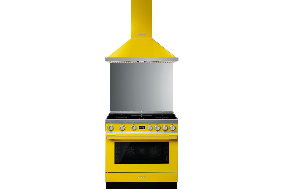Smeg 90cm Portofino Aesthetic Electric Induction Cooker | CPF9IPYW | Yellow-3