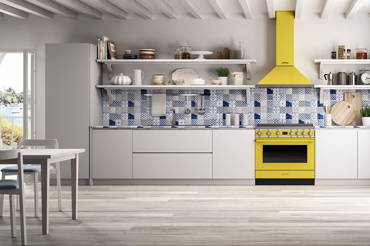 Smeg 90cm Portofino Aesthetic Electric Induction Cooker | CPF9IPYW | Yellow-4