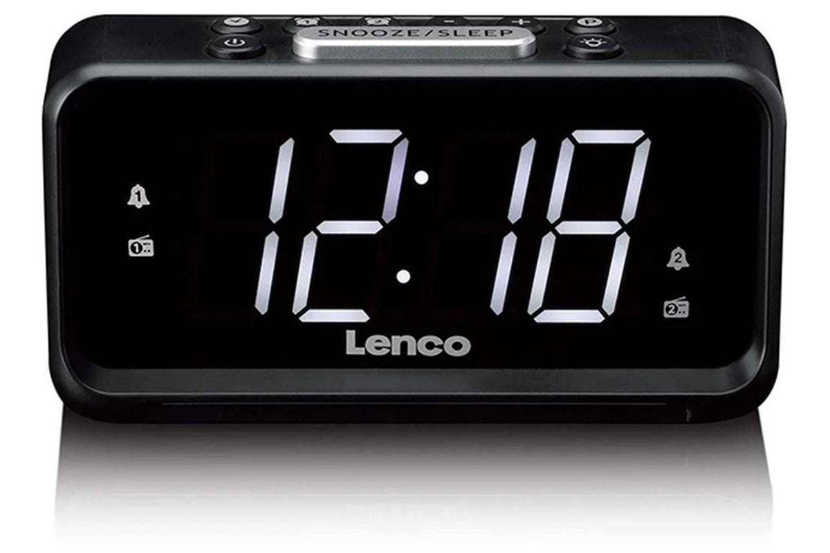Lenco CR-28BK Clock Radio | LED Display | Night Light | Black