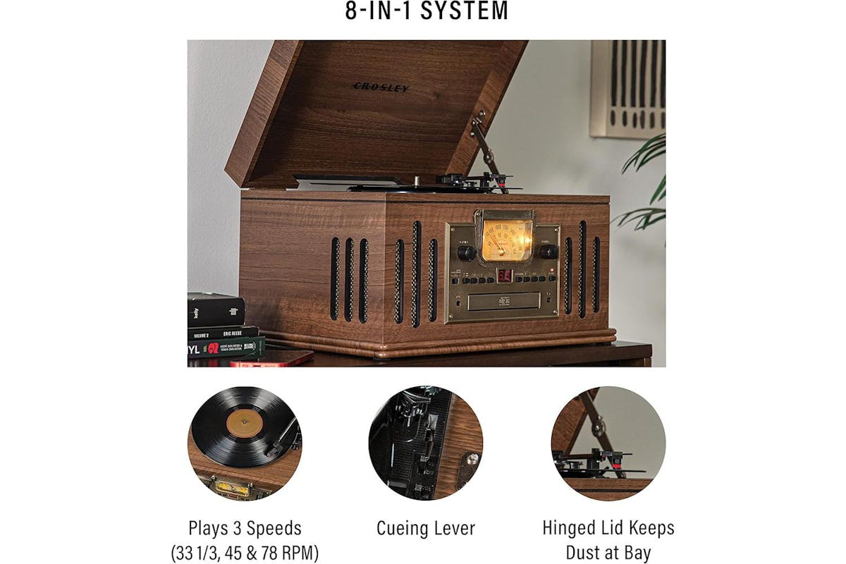 Crosley | Musician 8-in-1 Record Player | Walnut Finish-2