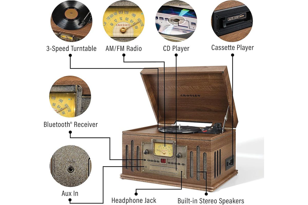 Crosley | Musician 8-in-1 Record Player | Walnut Finish-3