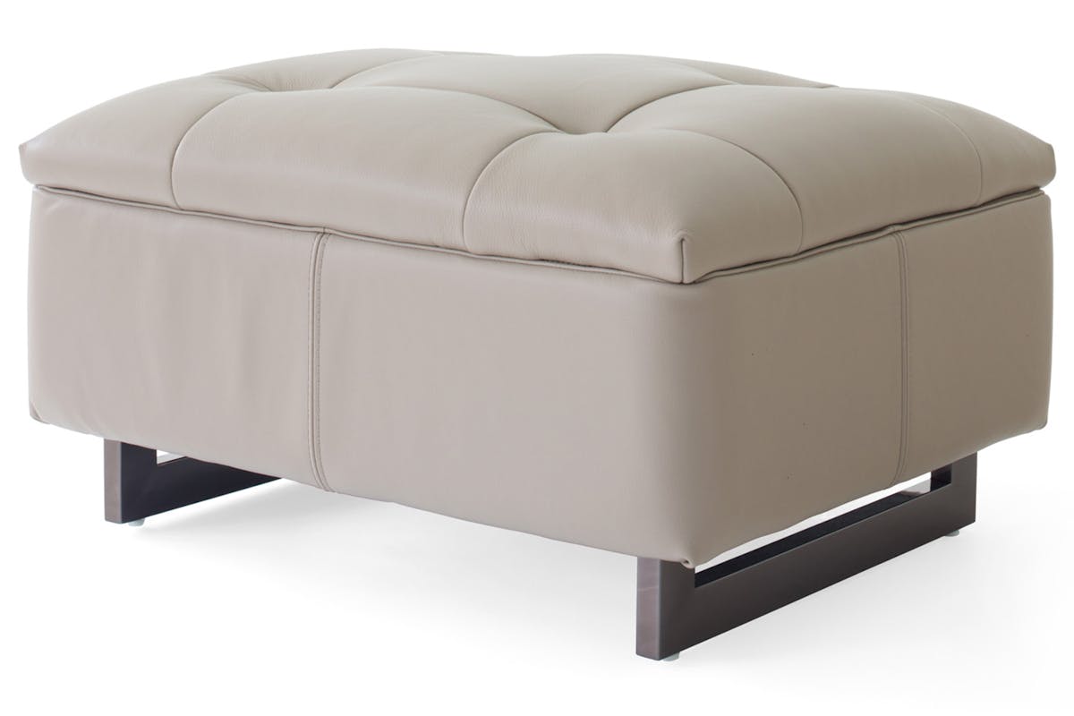 Cruz Footstool | Leather | Oyster-2