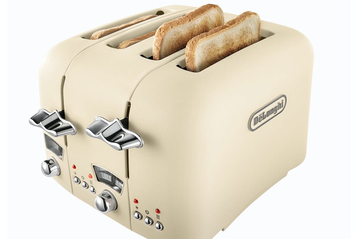 Delonghi Argento Flora 4 Slice Toaster | CT04BG | Beige-5