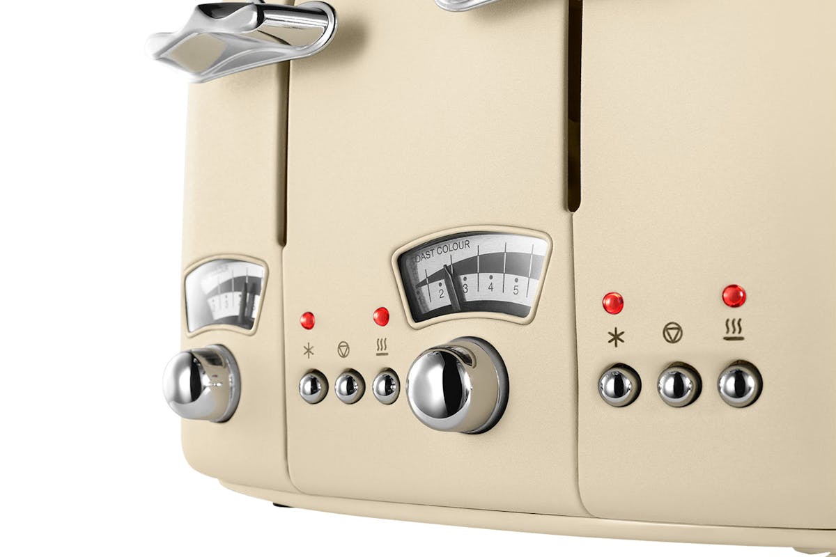 Delonghi Argento Flora 4 Slice Toaster | CT04BG | Beige-4