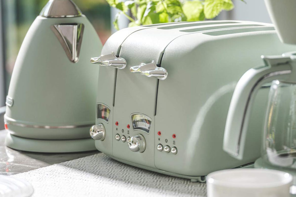Delonghi Argento Flora 4 Slice Toaster | CT04GR | Green-2