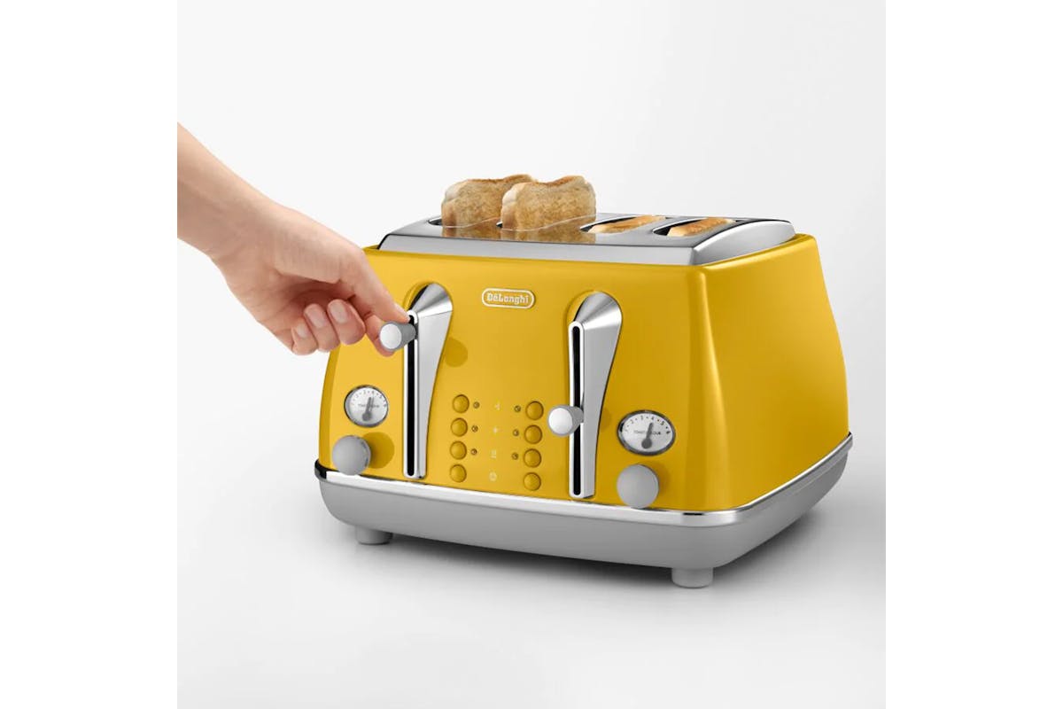 DeLonghi Icona Vintage 4 Slice Toaster | CTOT4003Y | Yellow-3