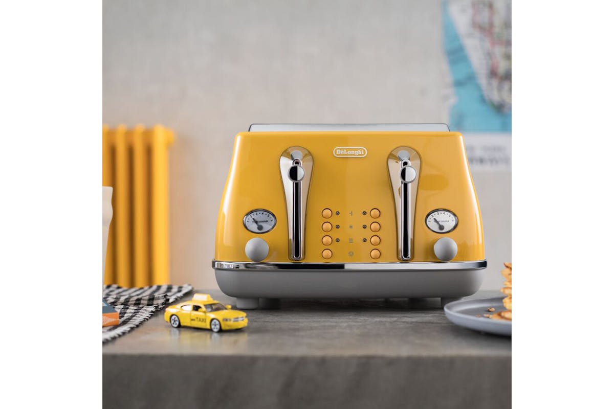 DeLonghi Icona Vintage 4 Slice Toaster | CTOT4003Y | Yellow-4
