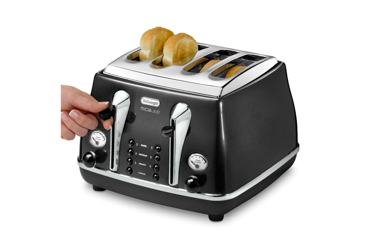 DeLonghi Icona Micalite 4 Slice Toaster | CTOM4003.BK | Black-2