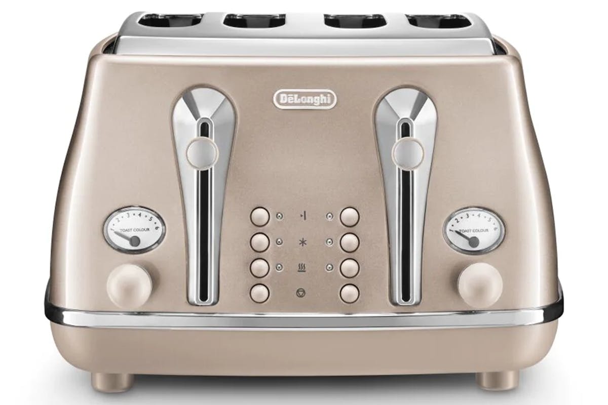 DeLonghi Icona Vintage 4 Slice Toaster | CTOT4003BG | Beige