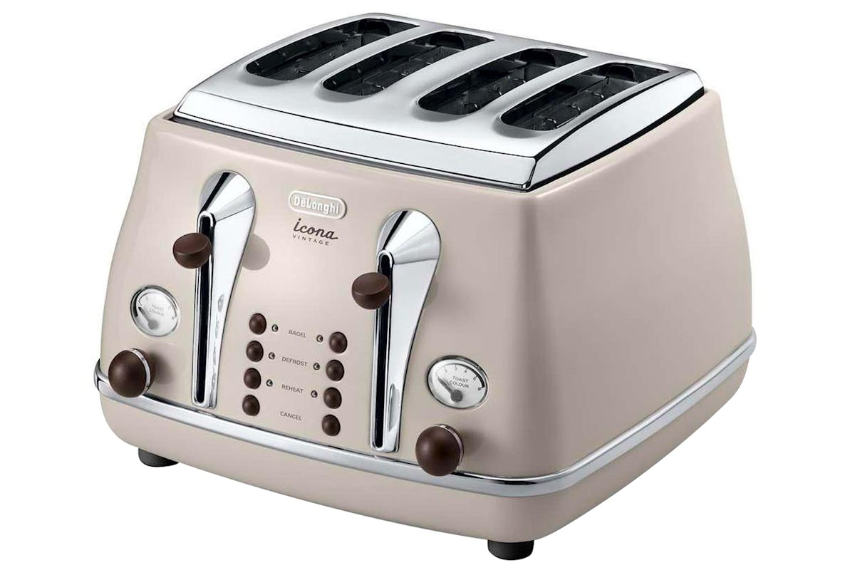 DeLonghi Icona Vintage 4 Slice Toaster | CTOV4003BG | Beige-3