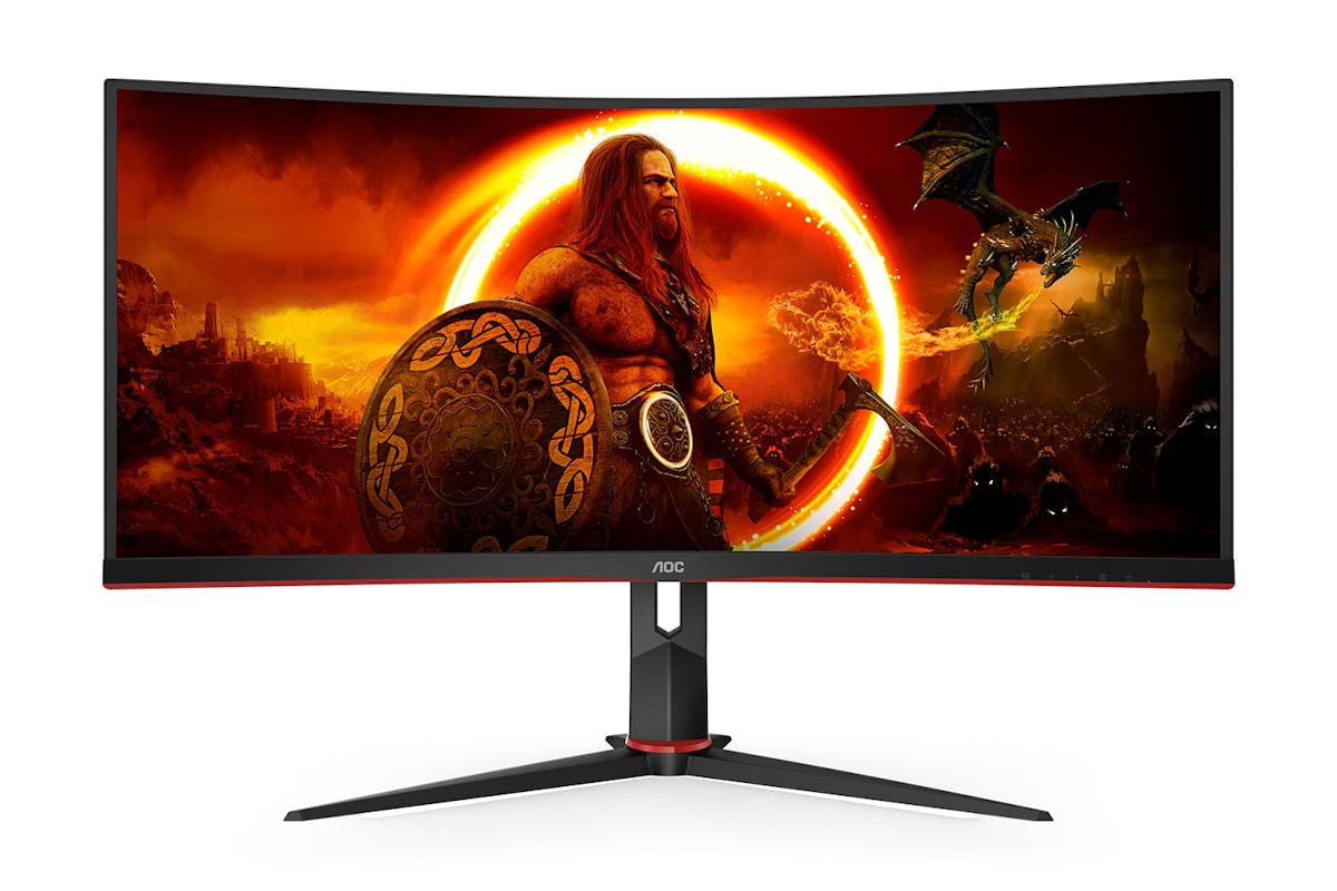 AOC 34" WQHD Curved Ultrawide Monitor 180HZ | CU34G2XP/BK-6