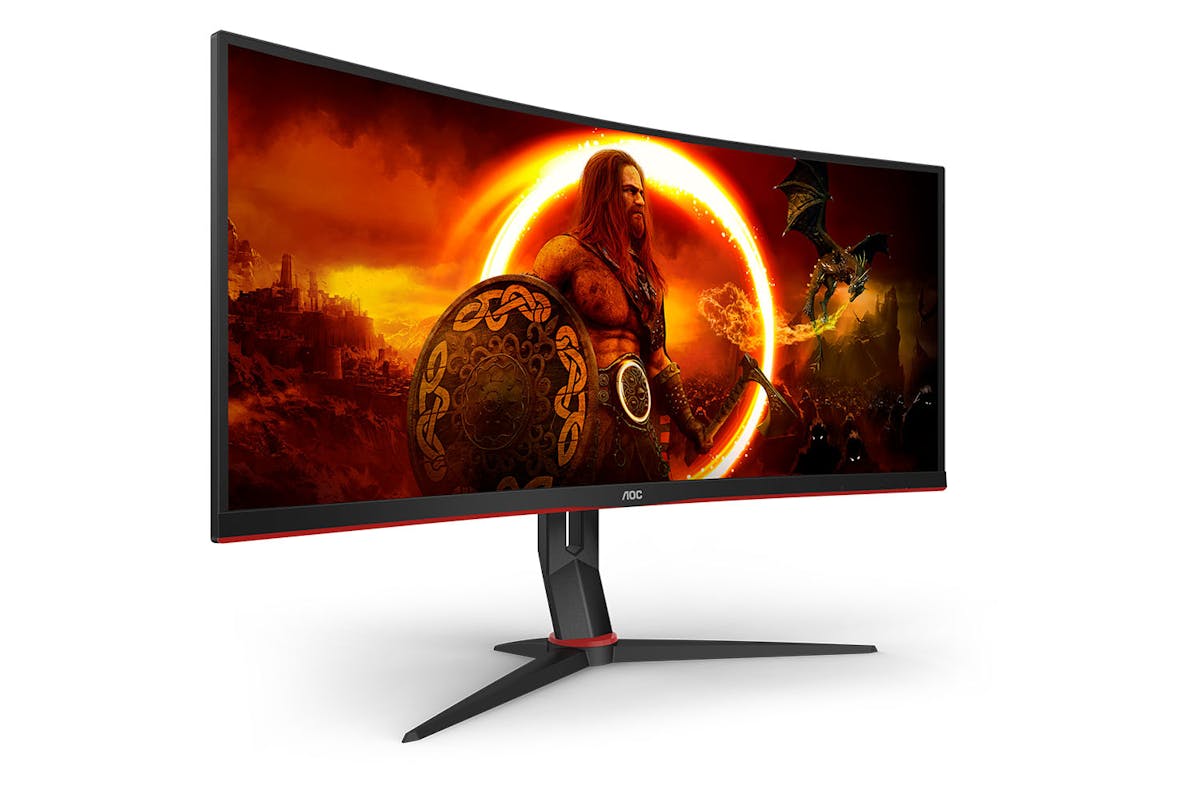 AOC 34" WQHD Curved Ultrawide Monitor 180HZ | CU34G2XP/BK-7
