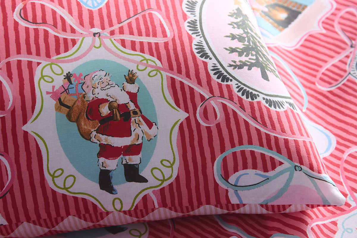 Fusion | Christmas Frames Duvet Cover Set | Red | King-3