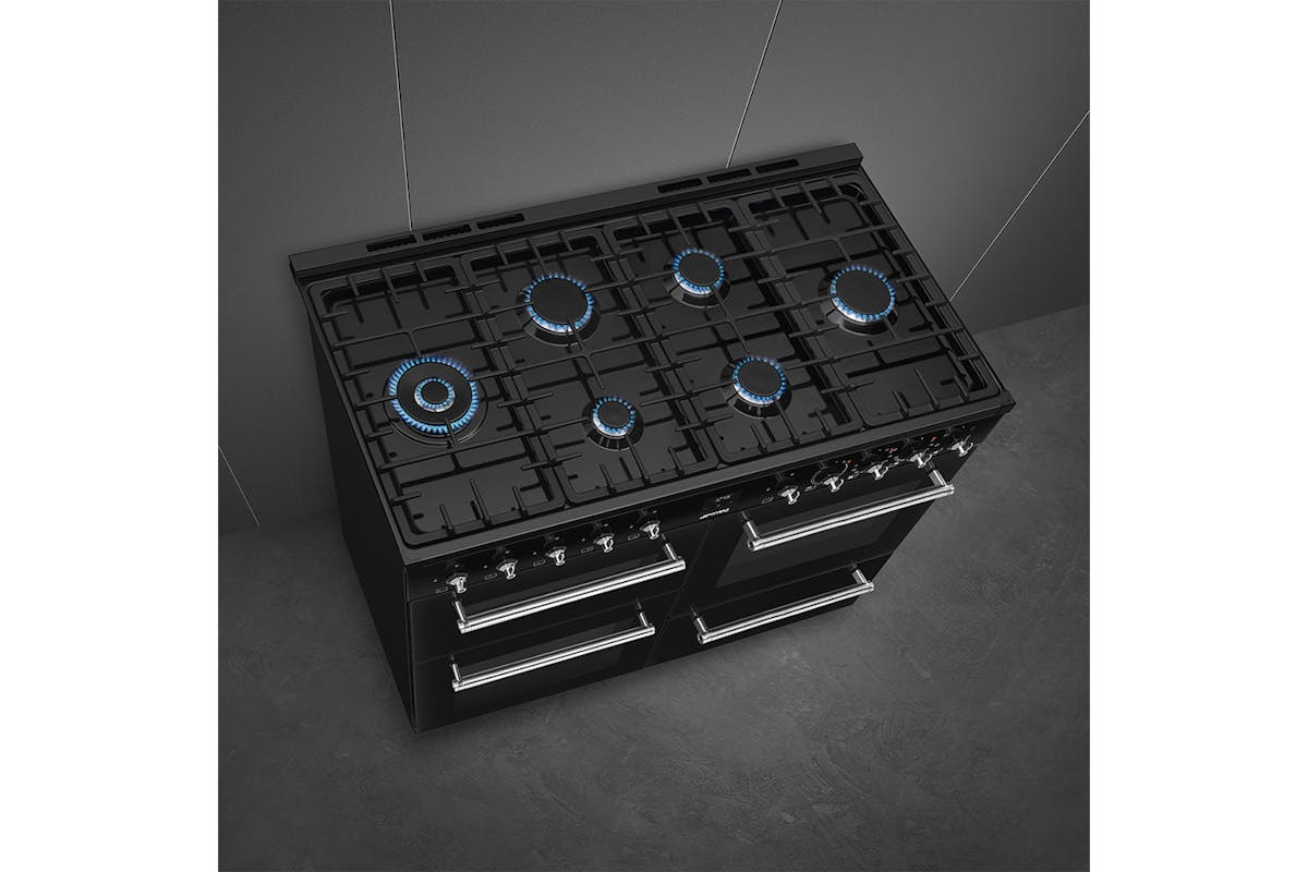 Smeg 110cm Concert Classic Dual Fuel Range Cooker | CX113GMBL |  Black-4