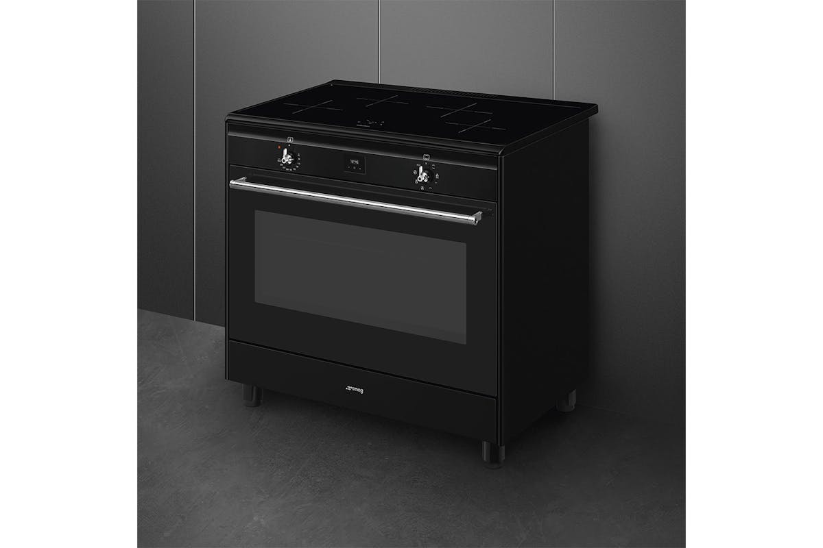 Smeg Concert 90cm Electric Range Cooker | CX91IMBL | Black-2