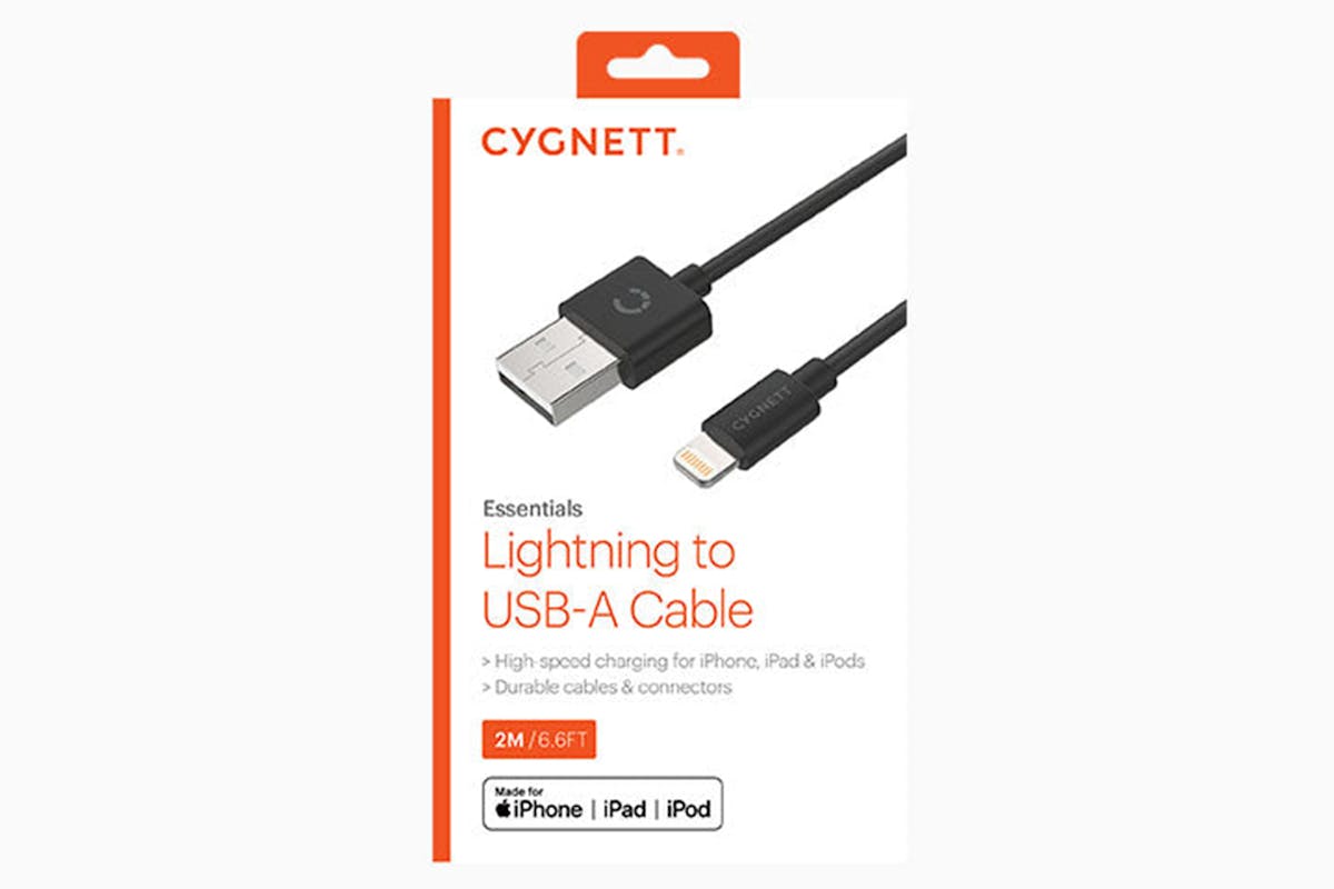 Cygnett Essentials Lightning to USB-A Cable | 2m | Black-5