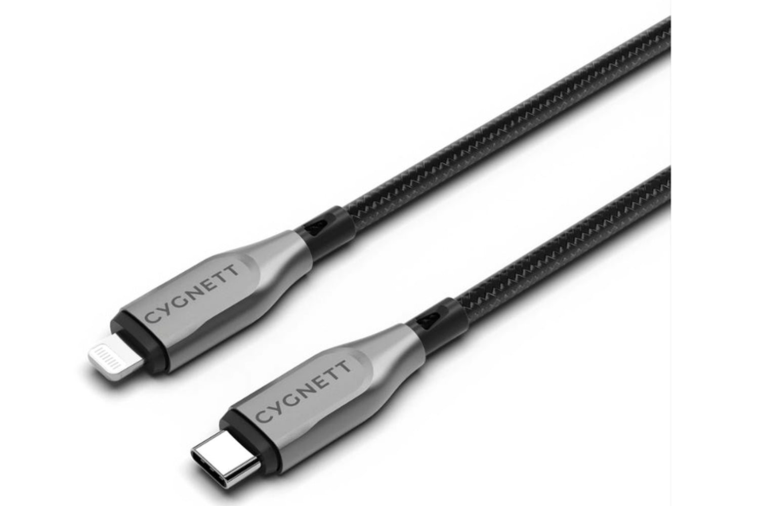 Cygnett Armoured Lightning USB-C Cable | 1m | Braided Black