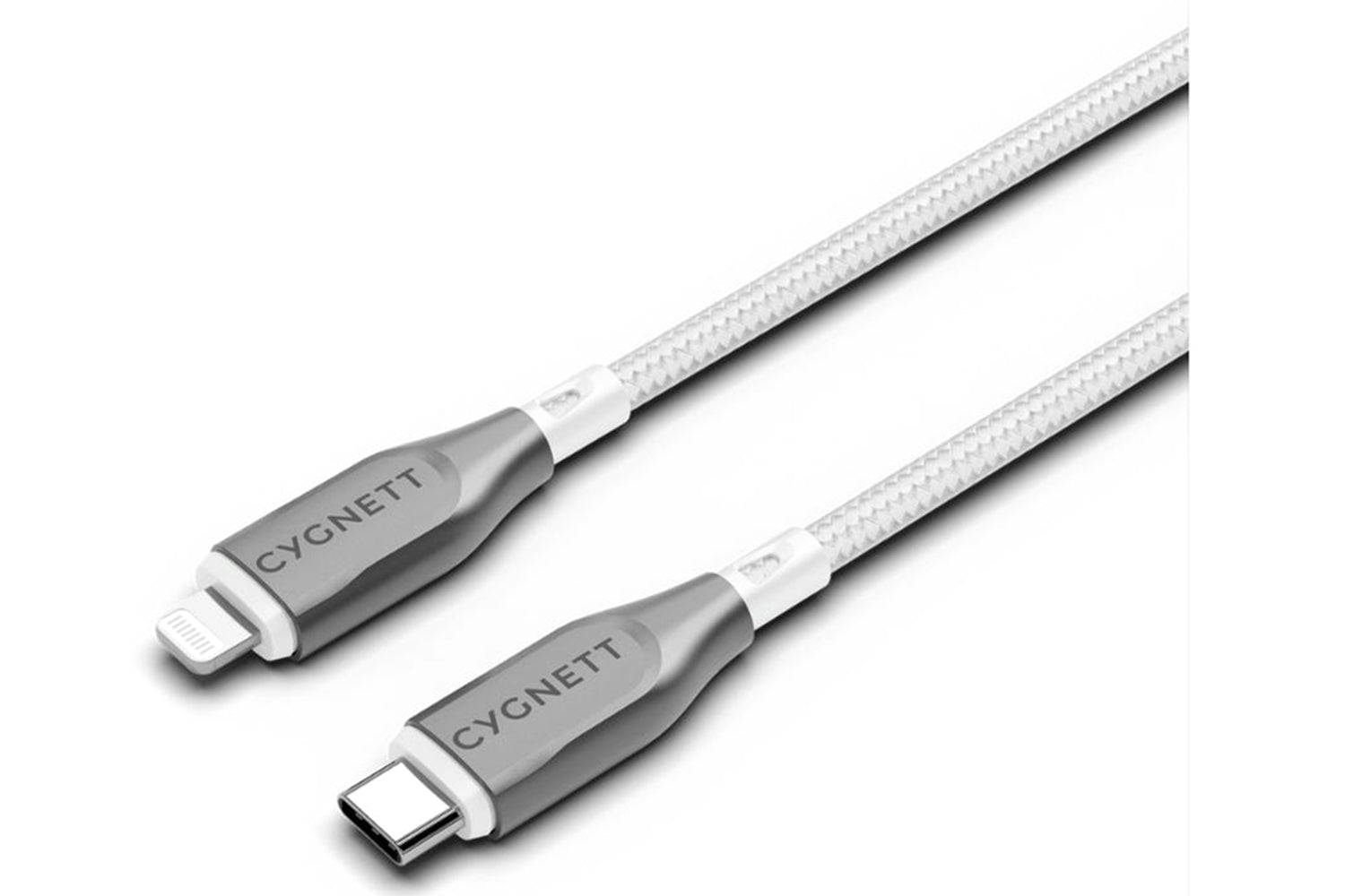 Cygnett Armoured Lightning USB-C Cable | 1m | Braided White