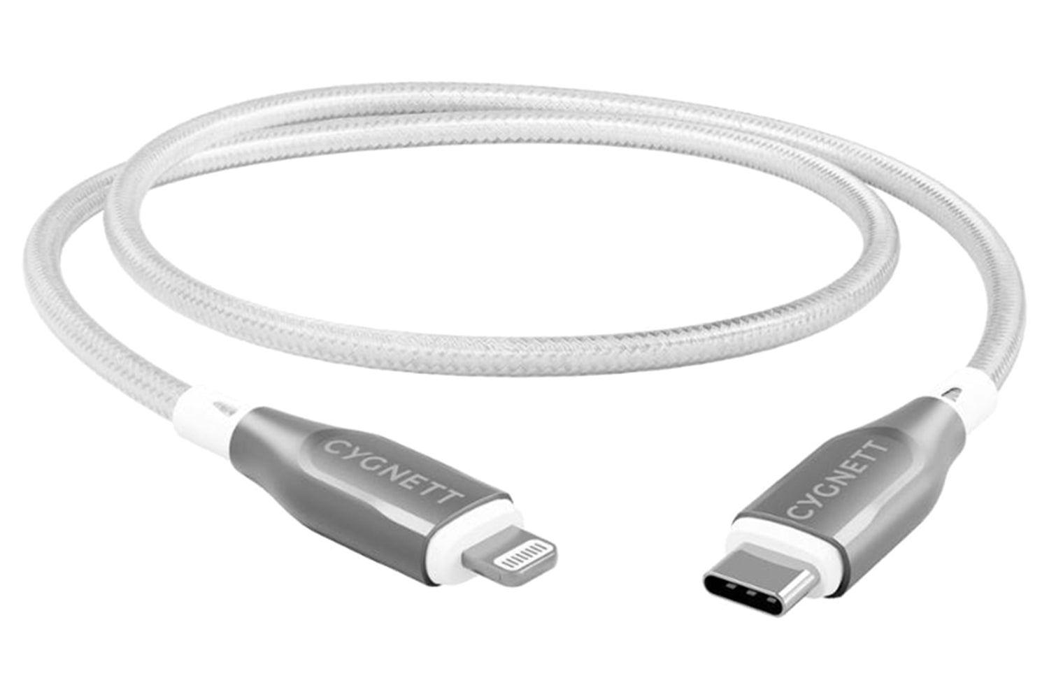 Cygnett Armoured Lightning USB-C Cable | 1m | Braided White-3