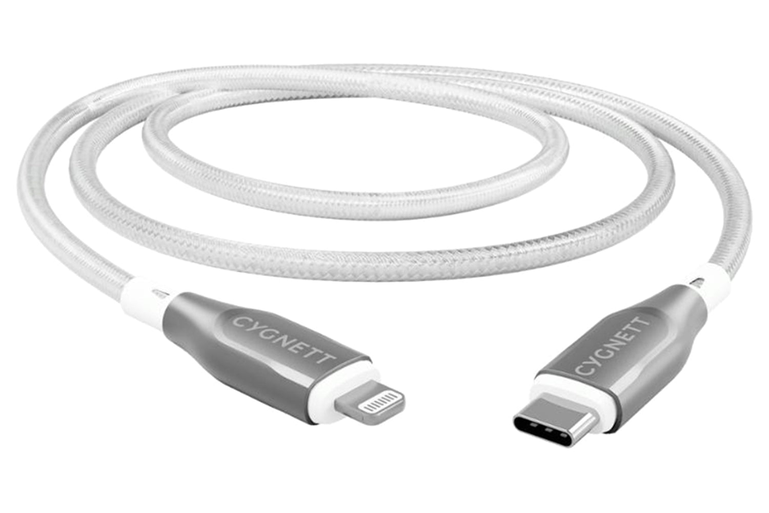 Cygnett Armoured Lightning USB-C Cable | 2m | Braided White-3