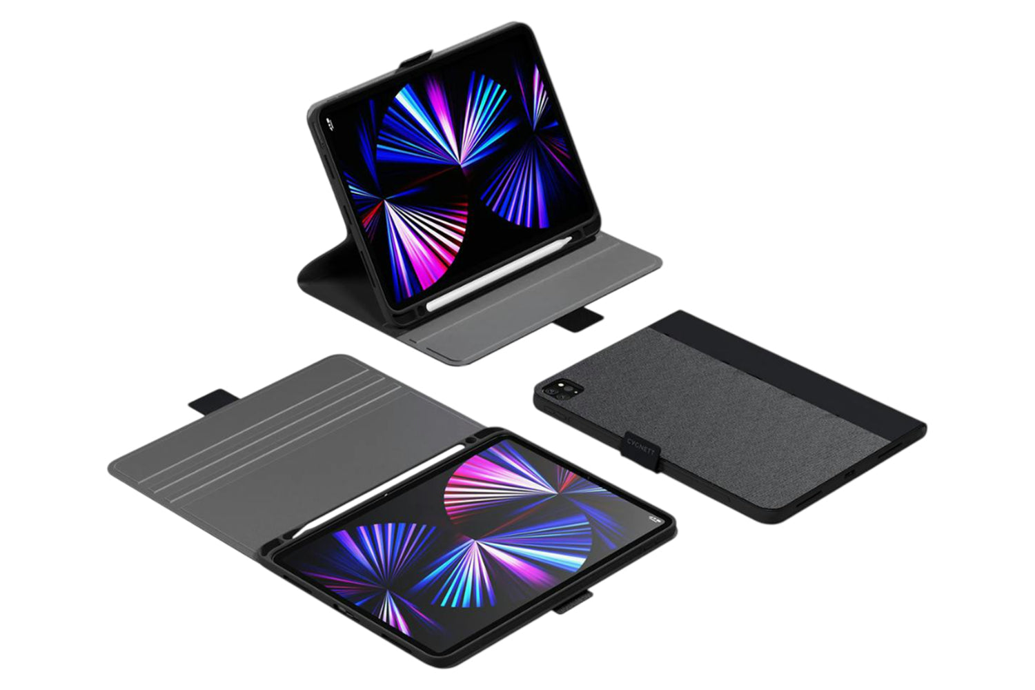 Cygnett TekView Slimline iPad Pro 11" Case with Apple Pencil Holder | Black-4