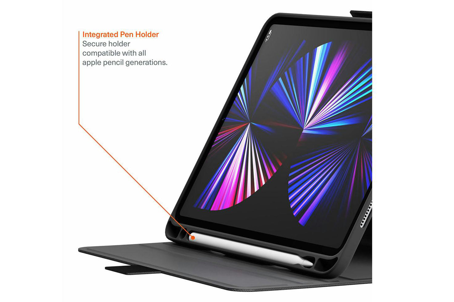 Cygnett TekView Slimline iPad Pro 11" Case with Apple Pencil Holder | Black-5
