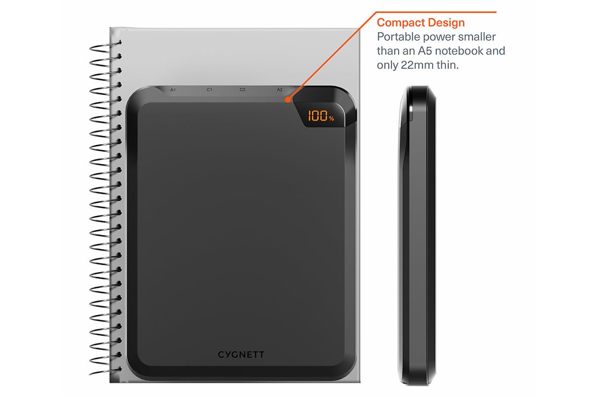 Cygnett 25000mAh Power Bank with Stand | Obsidian-3