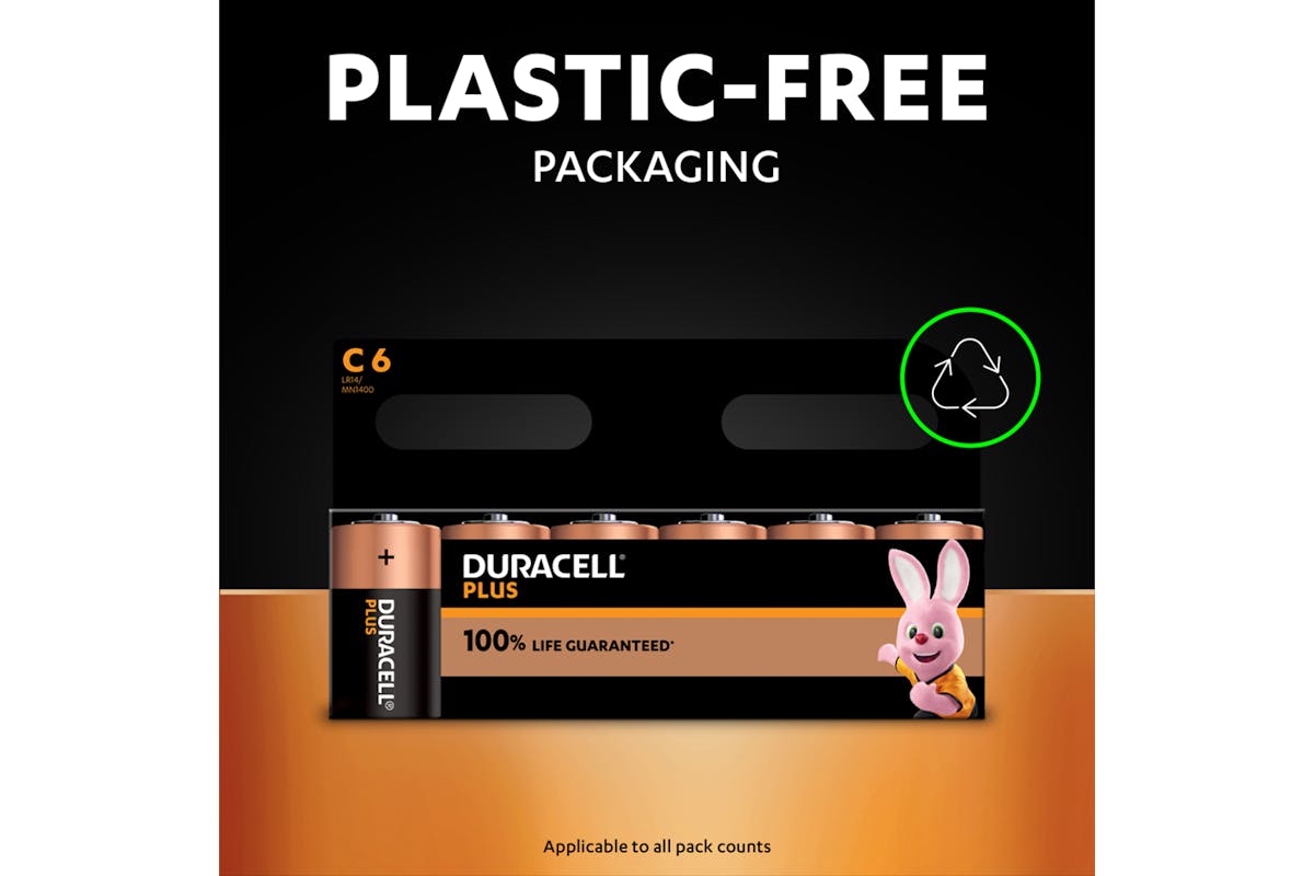 Duracell Plus C Alkaline Batteries | 2 Pack-2