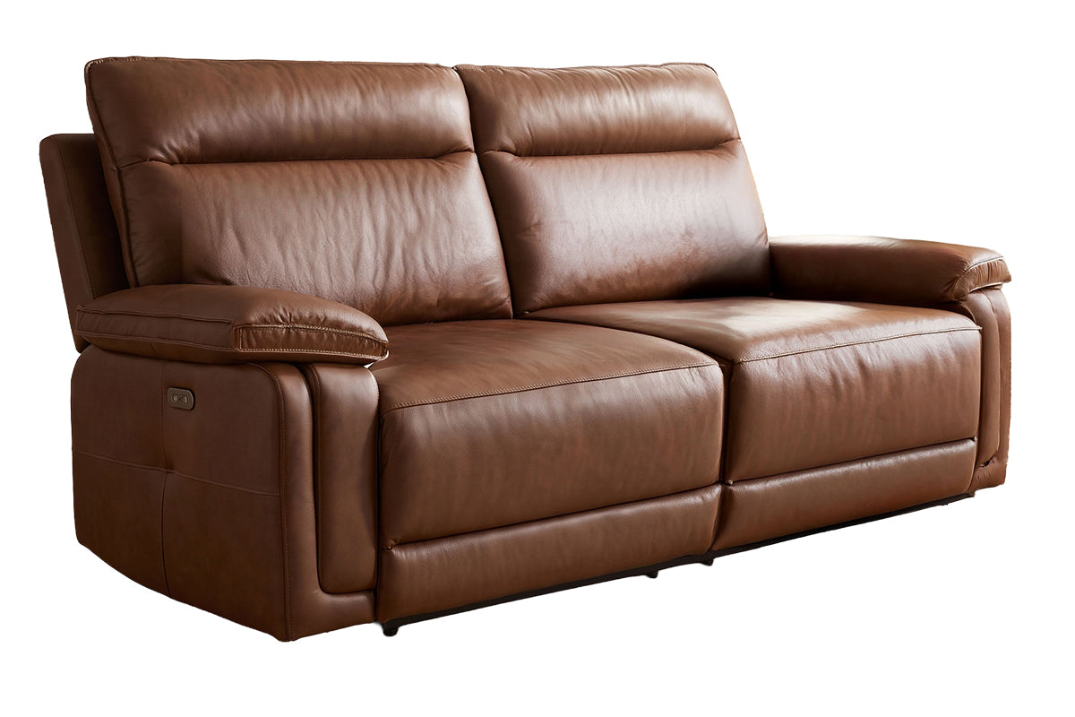 Cadenza 3 Seater Sofa | Power Recliner | Leather | Tan