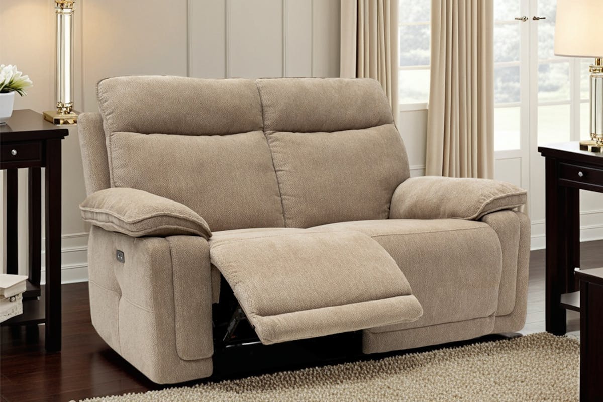 Cadenza 2 Seater Sofa | Power Recliner | Fabric | Camel-2