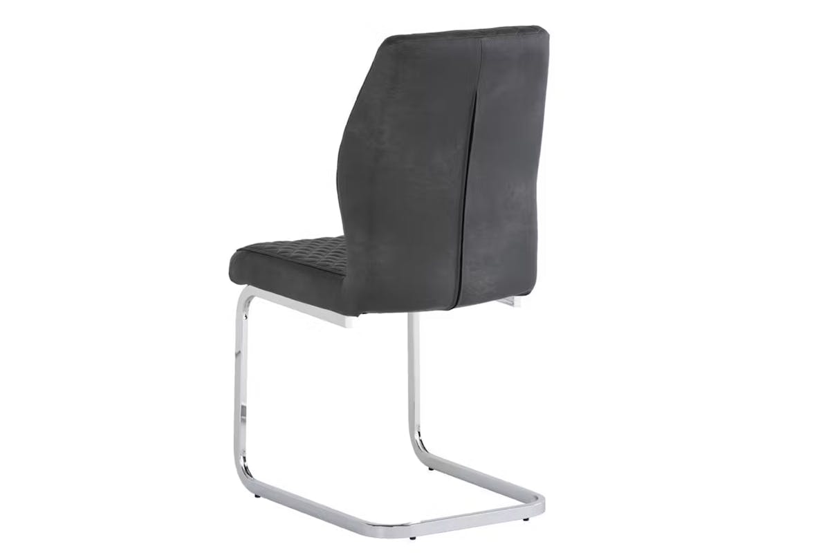 Capri Dining Chairs | Leather | Grey | Set of 2-3