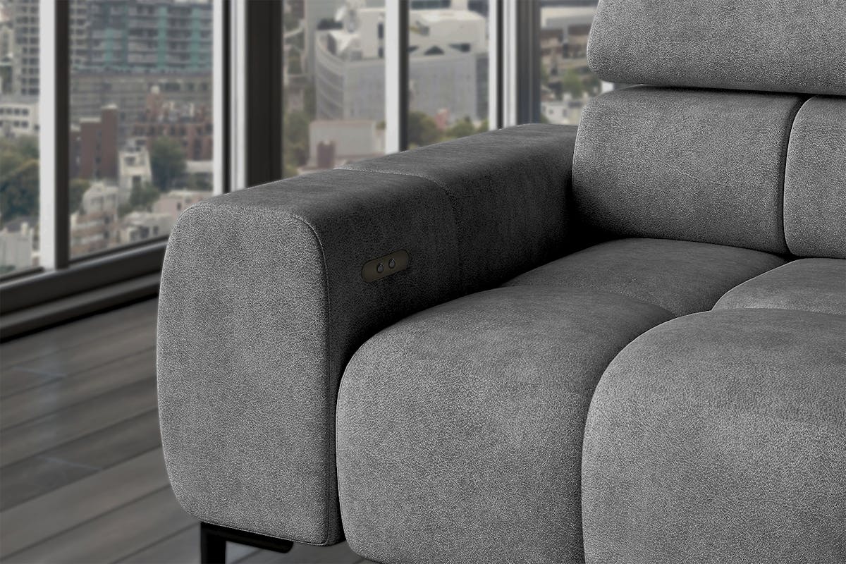 Cassie Chaise Sofa | Power Recliner | Large | Fabric | Colour Options-7