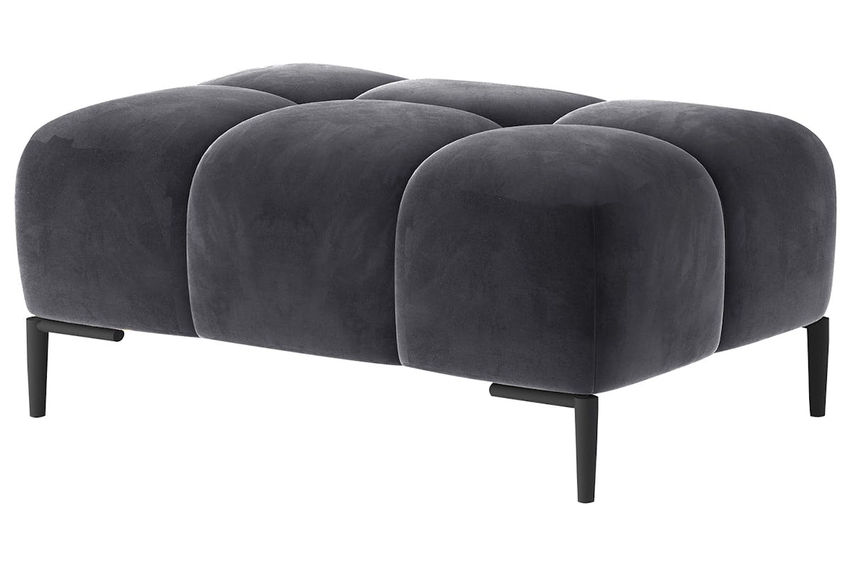 Cassie S Footstool | Fabric | Grey-2