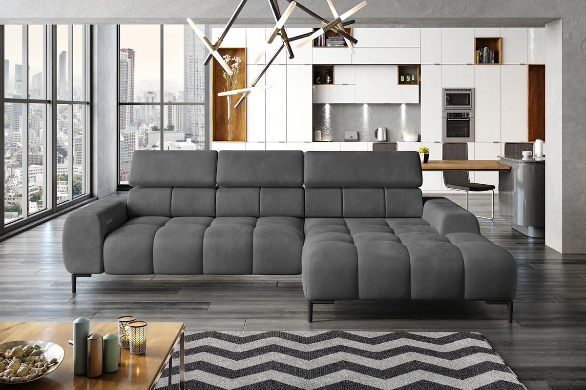 Cassie Chaise Sofa | Power Recliner | Small | Fabric | Grey-4