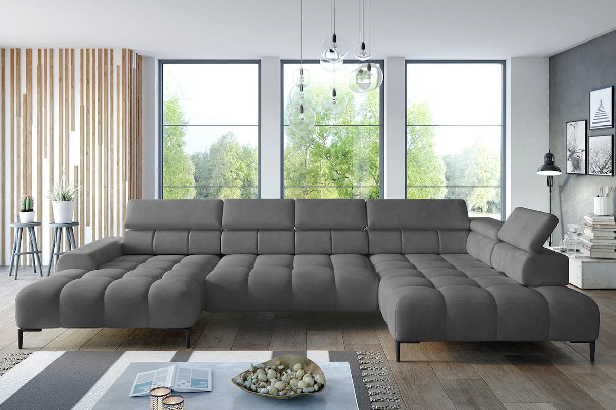 Cassie Chaise Sofa | Power Recliner | Extra Large | Fabric | Grey-4