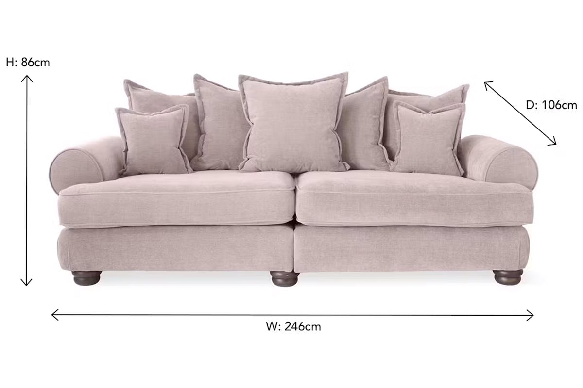 Charlotte 4 Seater | Fabric | Latte-6