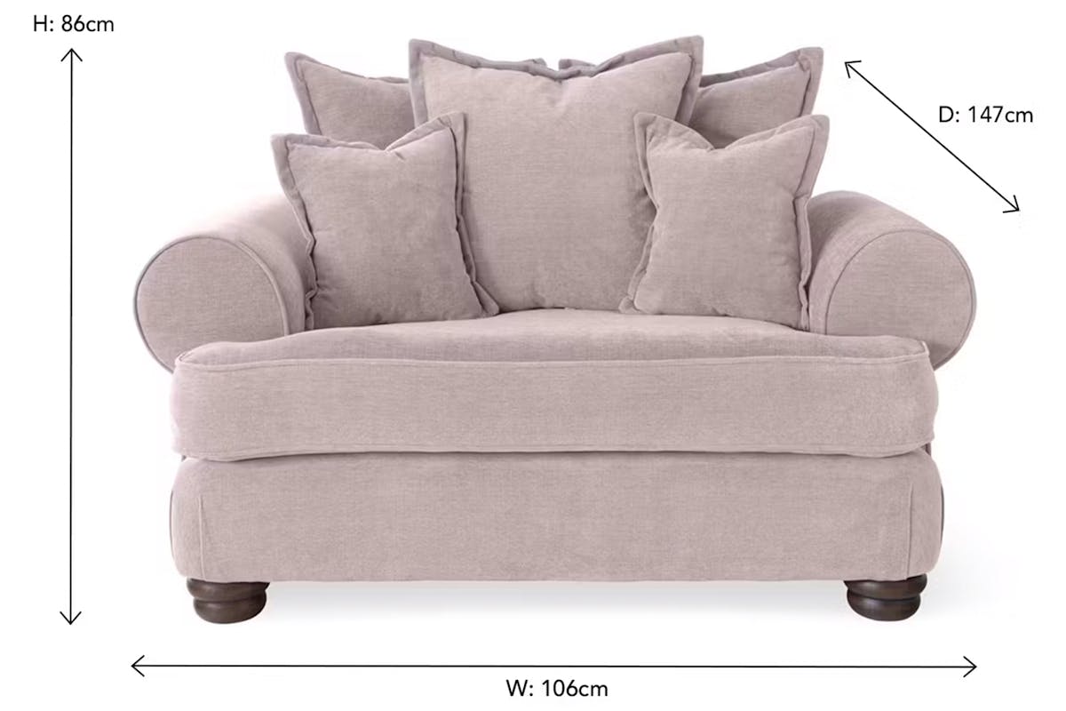 Charlotte Love Seat | Fabric | Latte-6