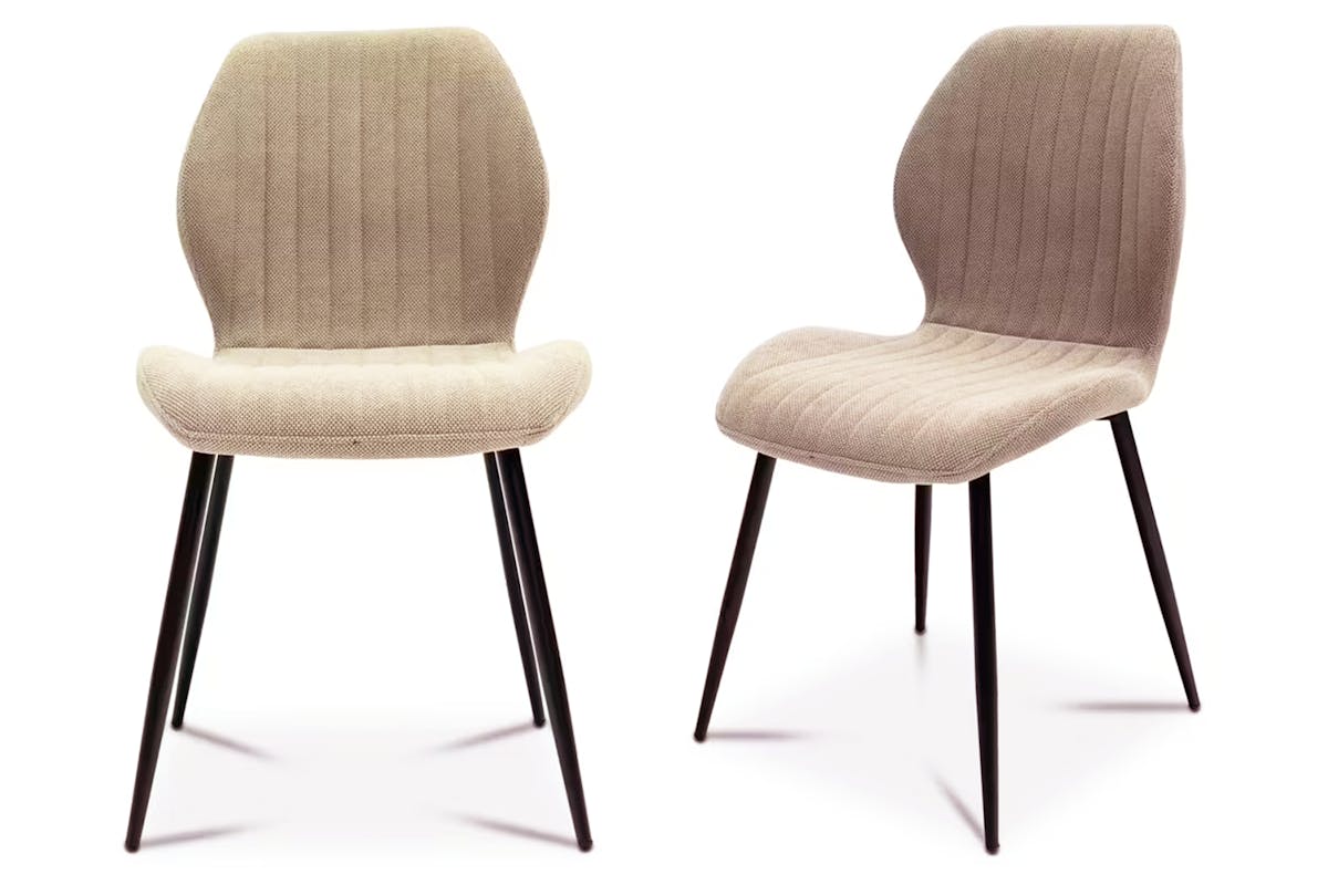 Conway Dining Chairs | Fabric | Cream | Set of 2-3