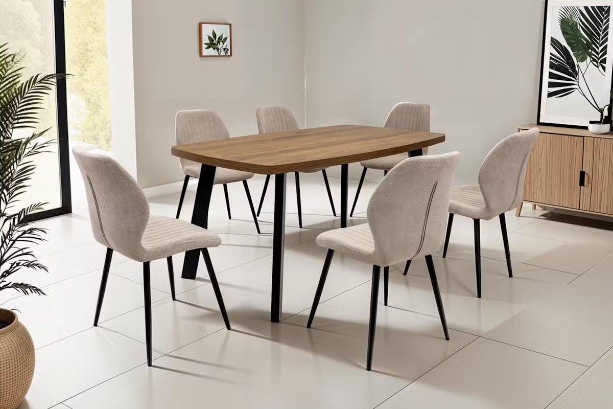 Conway Dining Chairs | Fabric | Cream | Set of 2-2