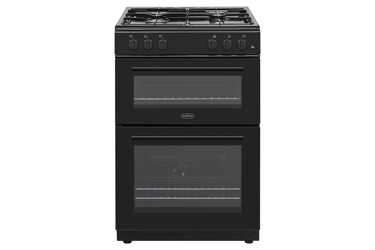 Belling 60cm Gas Twin Cavity Cooker | BFSG61TCBKLPG | Black