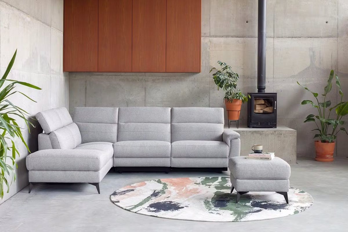 Penny Chaise Sofa | Power Recliner | Fabric | Grey-2