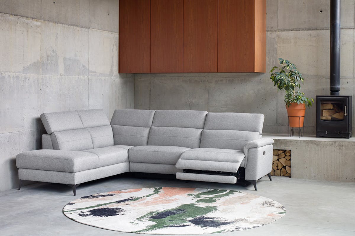 Penny Chaise Sofa | Power Recliner | Fabric | Grey-10