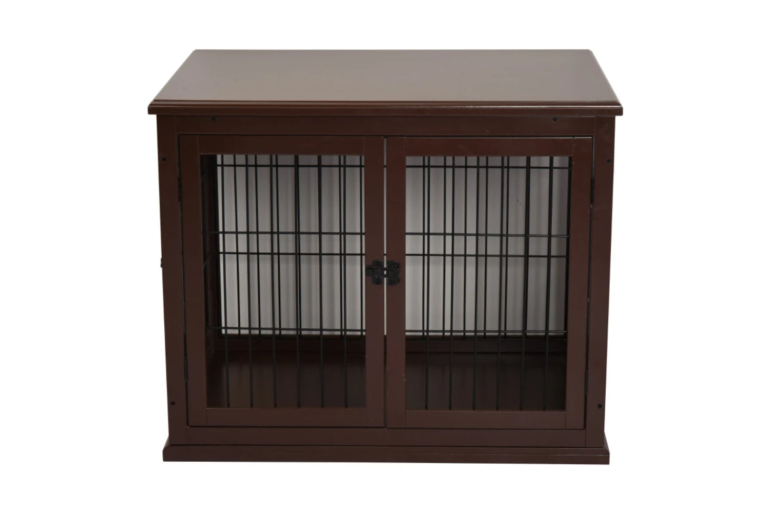 PawHut Indoor Small Dog Wooden Crate with Metal Wire | Brown