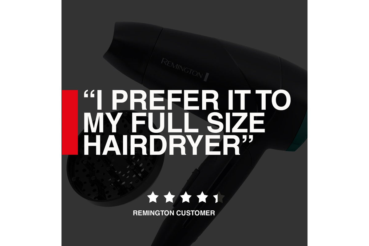 Remington On The Go Compact Hair Dryer | Black/Green-3