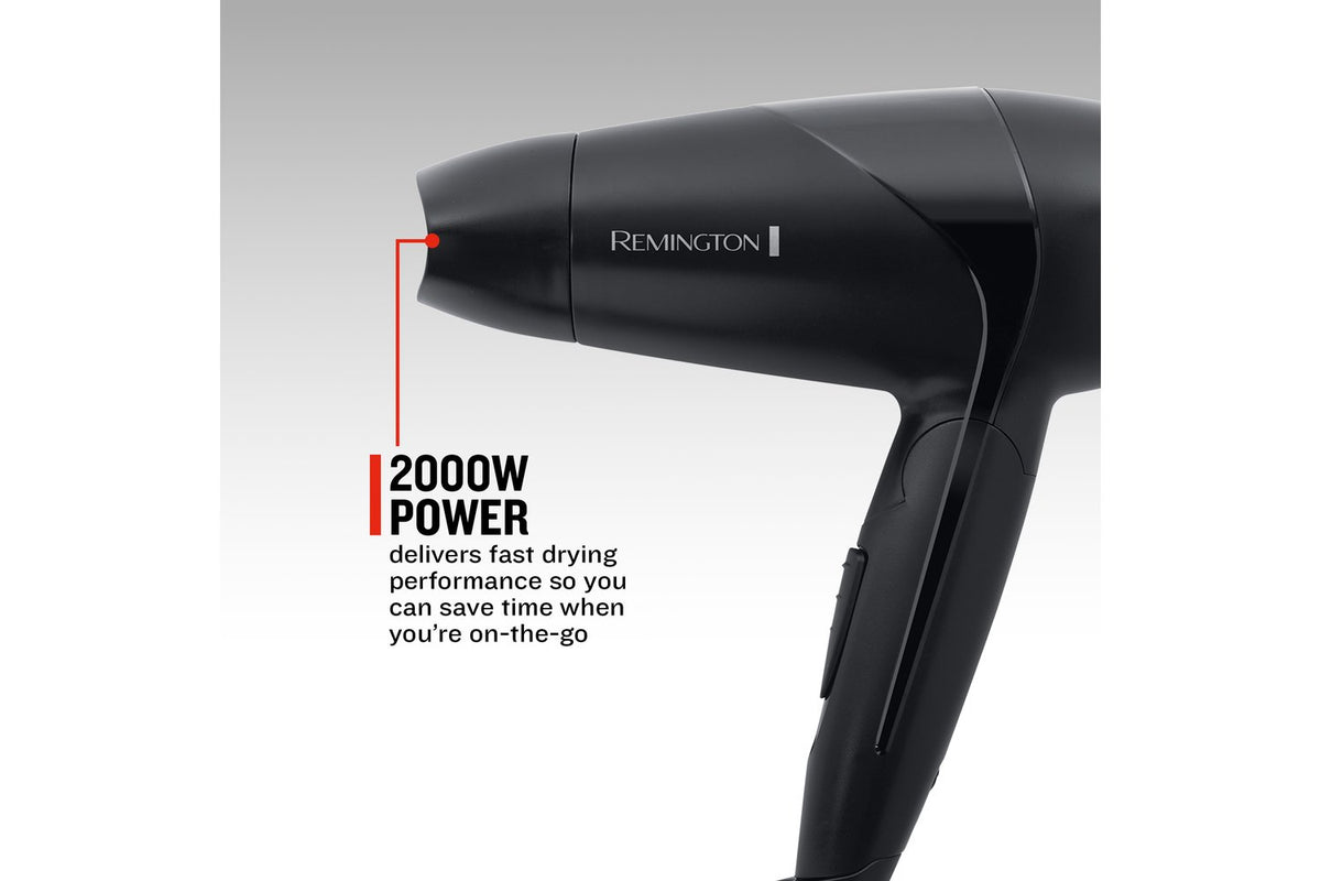 Remington On The Go Compact Hair Dryer | Black/Green-4