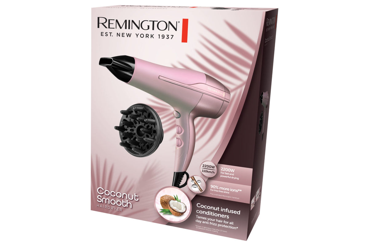 Remington Coconut Smooth Hair Dryer | Pink-7
