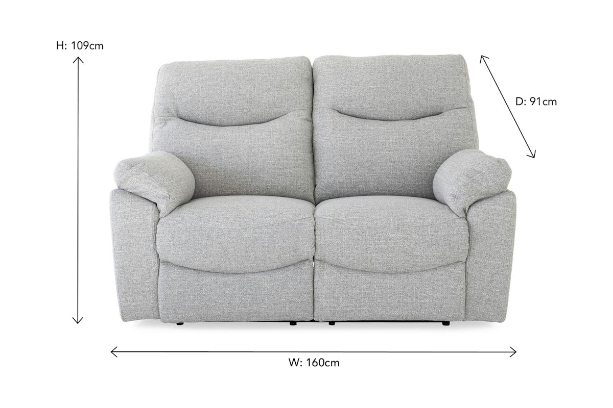 Danielle 2 Seater Sofa | Power Recliner | Stone-2