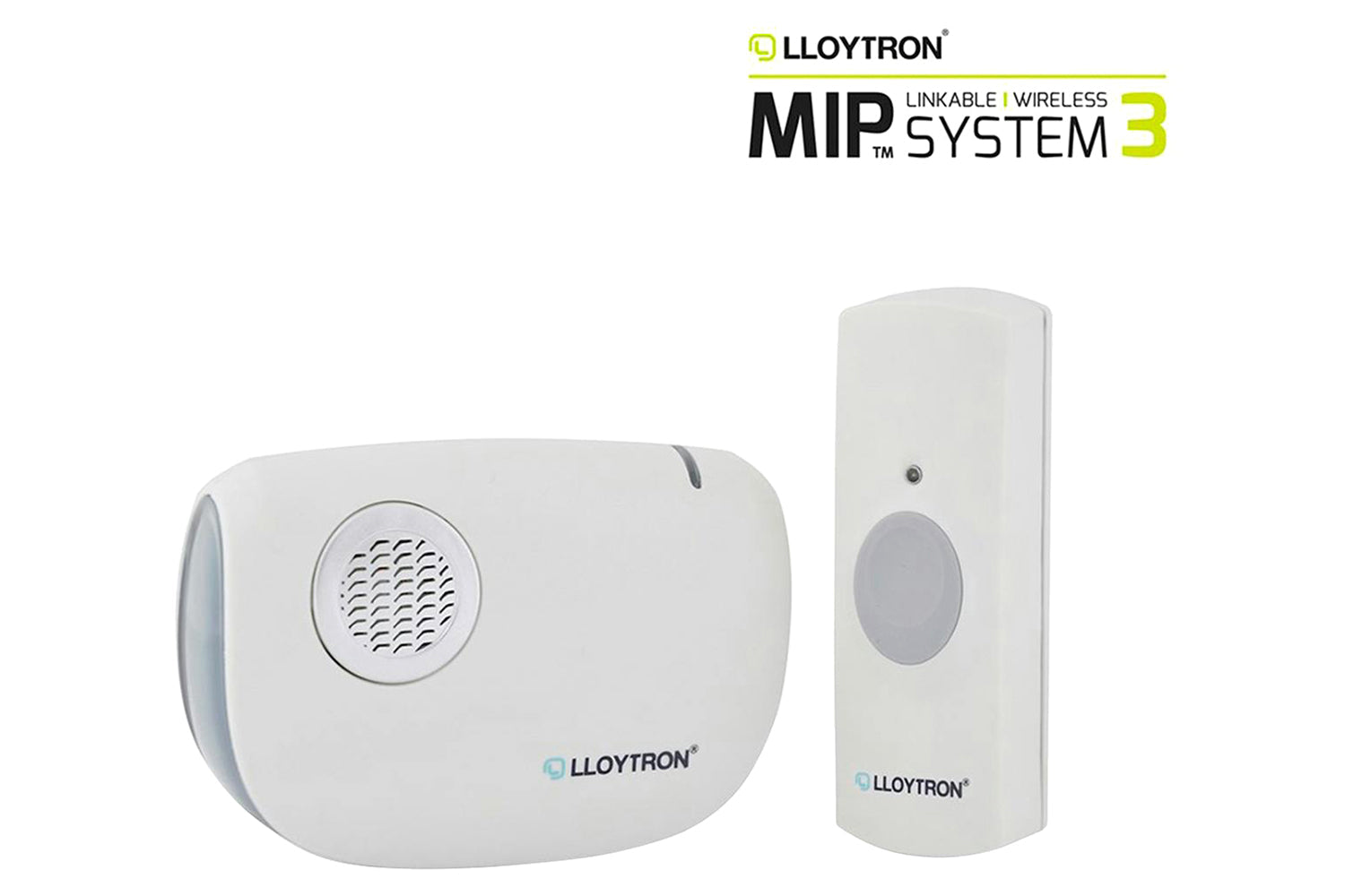 Lloytron MIP3 Ding Dong Battery Operated Door Chime Kit | White