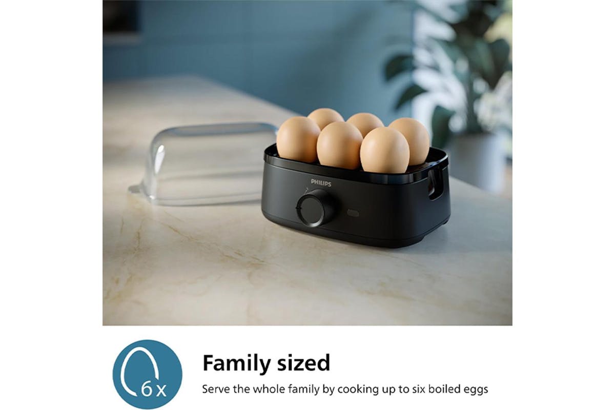 Philips Black 400W 6-Egg Poacher with Transparent Lid-4