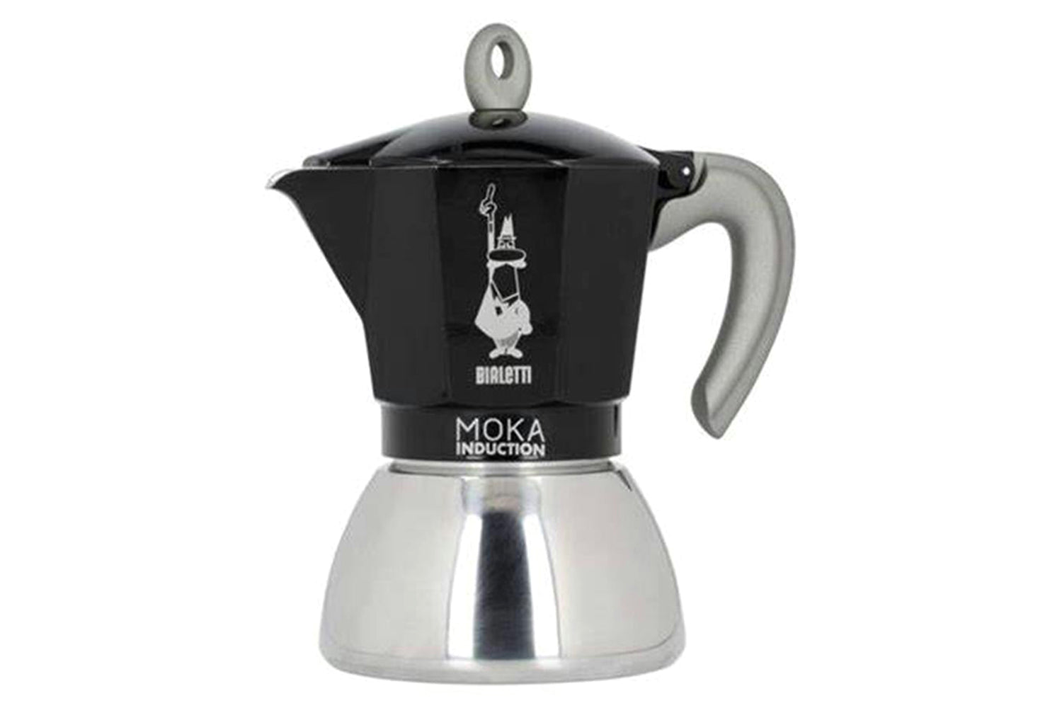 Bialetti | Italian Induction Authentic Italian Moka Pot | 6 Cup | Black